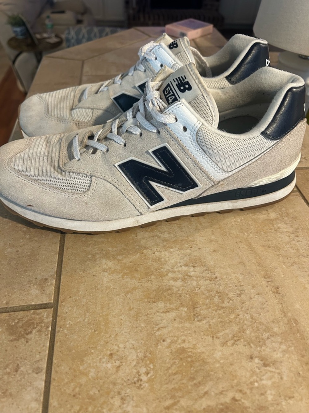 New Balance Men's Sneakers in Gray, White and Navy